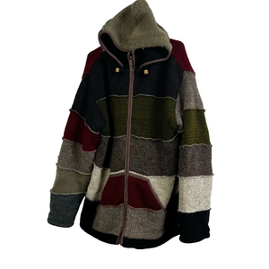 Laundromat zip up Nepal wool cardigan sweater hoodie unisex size XL